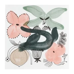 Kukkamaa papieren servet 33x33 cm 20-pack, Groen