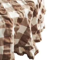 Kullavik tafelkleed Ø170 cm, Bruin-wit