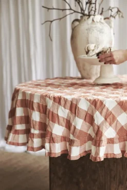 Kullavik tafelkleed Ø170 cm, Roest-wit