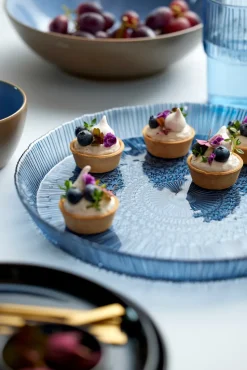 Kusintha serveerschaal rond Ø30 cm, Blue