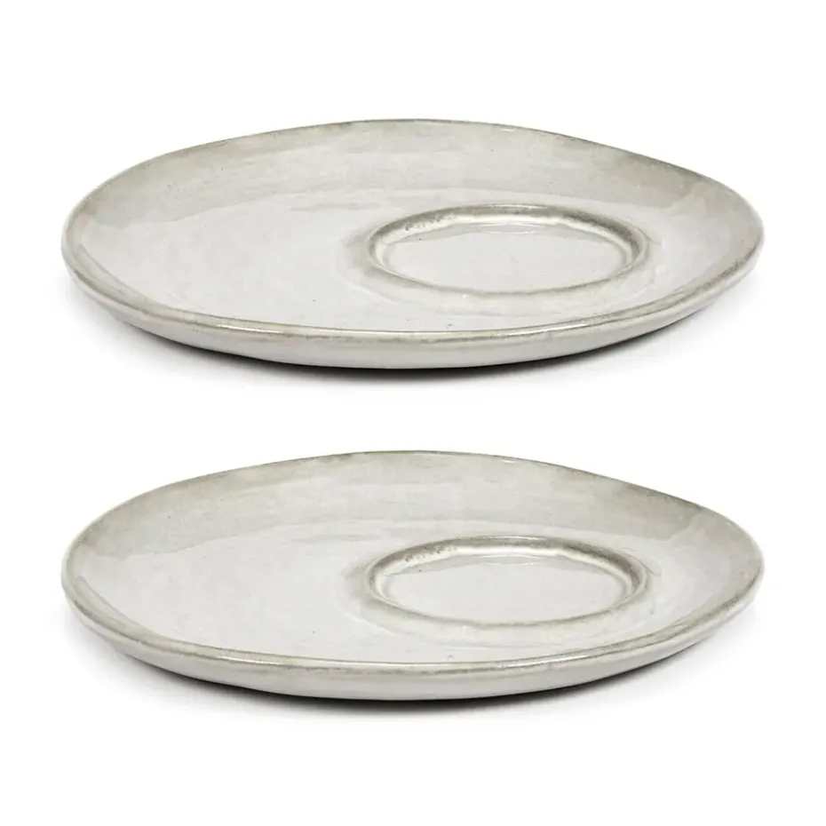 La Mère schotel voor espresso kop Ø11 cm 2-pack, Off white