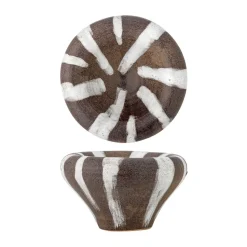 Ladris schaal Ø23 cm, Bruin