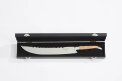 Laguiole By Hâws champagnesabel 27 cm, Olijfhout-roestvrij staal