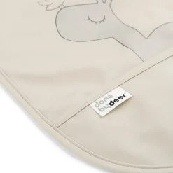 Lalee slabbetje met klittenband 2-pack, Sand