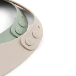 Lalee slabbetje 2-pack, Grijs-groen