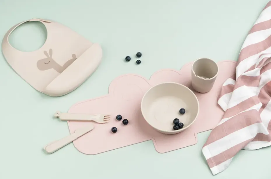 Lalee slabbetje 2-pack, Grijs-groen