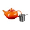 Le Creuset theepot, Volcanic, met zeef, 1,3 L