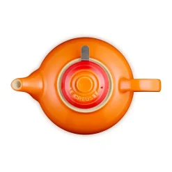 Le Creuset theepot, Volcanic, met zeef, 1,3 L