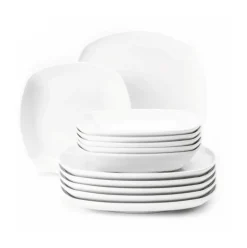 Lido serviesset vierkant 12-delig, Wit