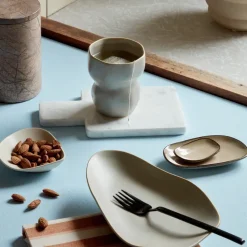 Limfjord bord 14x24 cm, Soft brown