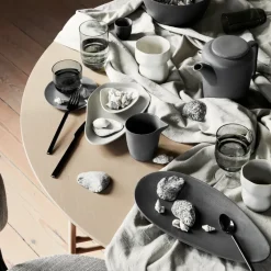 Limfjord bord 16x32 cm, Soft grey