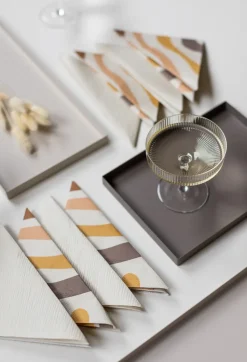 Lines servetten 33x33 cm 18-pack, Shell