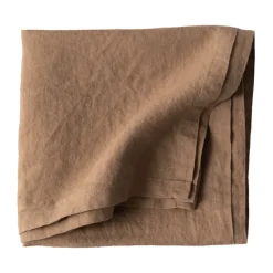 Linnen tafelkleed 175x175 cm, Hazelnut