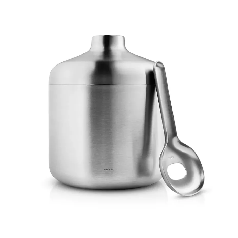 Liquid lounge ijsemmer met lepel 1,4 l, Brushed steel