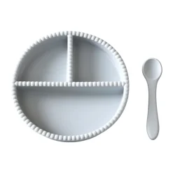 Little Bubble kinderservies 2-delig, Glacier grey