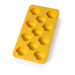 Lékué ijsblokjesvorm met deksel geel, Schelp