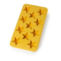 Lékué ijsblokjesvorm met deksel geel, Sterren