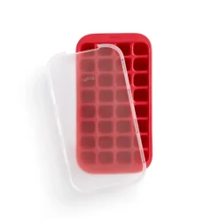 Lékué ijsblokjesvorm siliconen met deksel, Rood