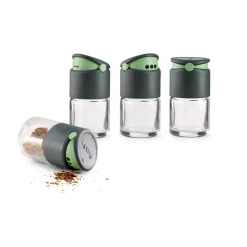 Lékué kruidenhouder met doseerdeksel 4-pack, Grijs