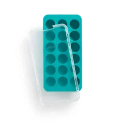 Lékué ronde ijsblokjesvorm siliconen met deksel, Turkoois