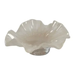 Loa schaal met voet 22 cm, Taupe