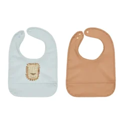 Lobo Lion slabbetje 2-delig, Caramel-ice Blue