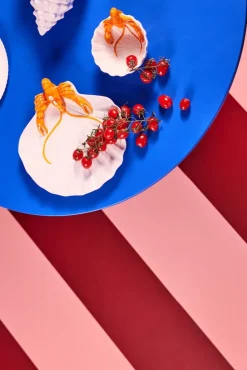 Lobsti schaal Ø14 cm, Wit-oranje