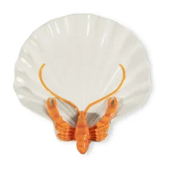 Lobsti serveerschotel, Wit-oranje