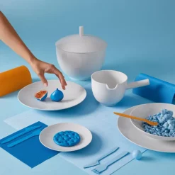 Loft bord wit, Ø 28 cm.