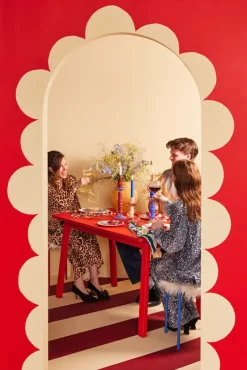 Love servet 45x45 cm 2-pack, Groen-lichtblauw