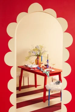 Love servet 45x45 cm 2-pack, Groen-lichtblauw