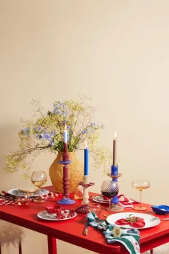 Love servet 45x45 cm 2-pack, Groen-lichtblauw