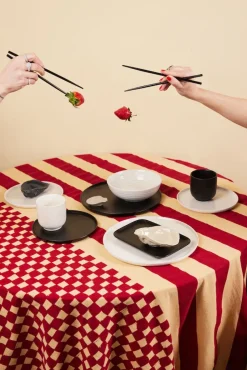 Love tafelkleed 150x280 cm, Rood-zand