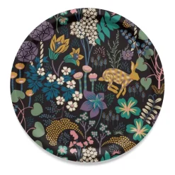 Lyckeflykt dienblad Ø31 cm, Zwart