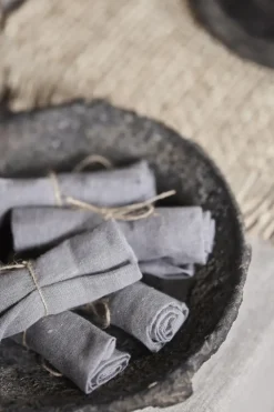 Mandela linnen servet 40x40 cm, Grijs