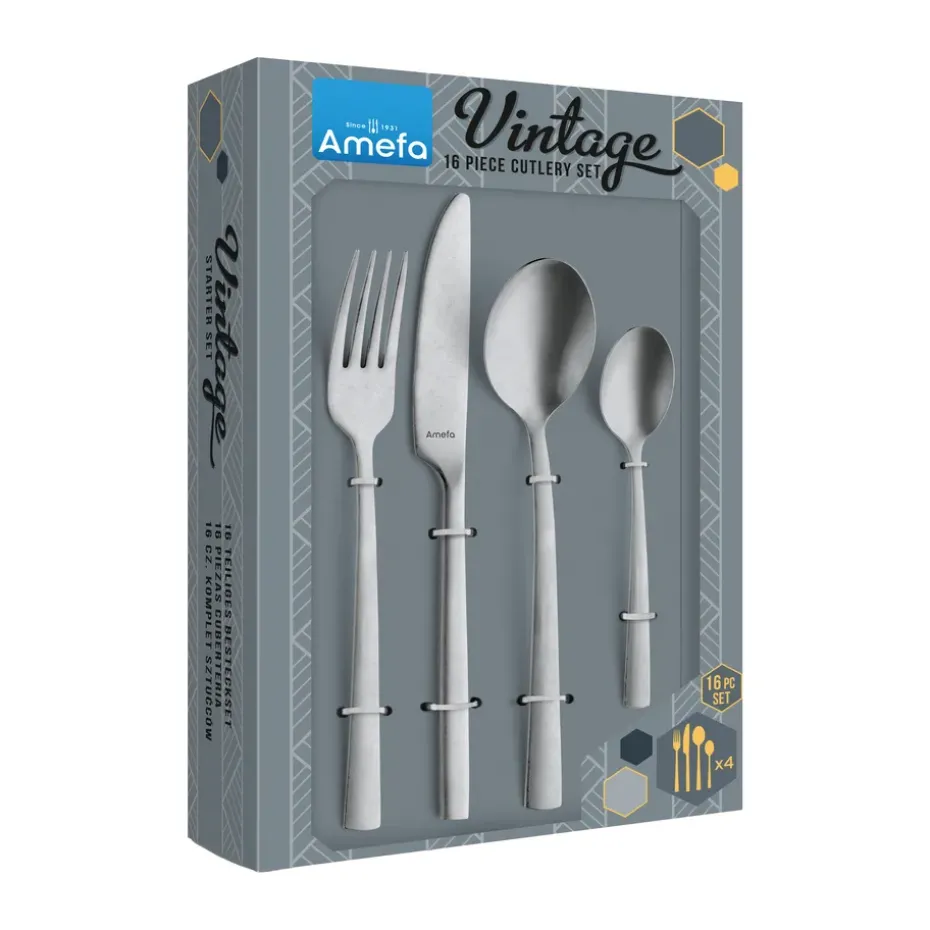 Manille Vintage bestekset 16 delen, Roestvrij staal