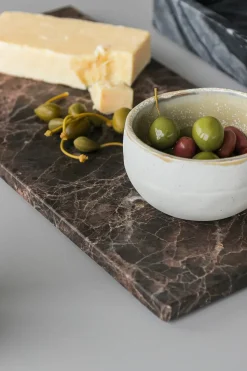 Marble dienblad large 18x38 cm, Brown