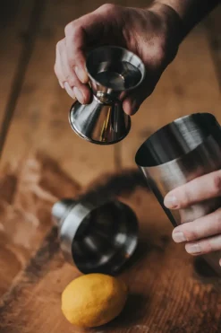 Maya cocktail maatbeker 4-6 cl, Silver