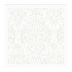 Medaljong servet 35x35 cm, Wit