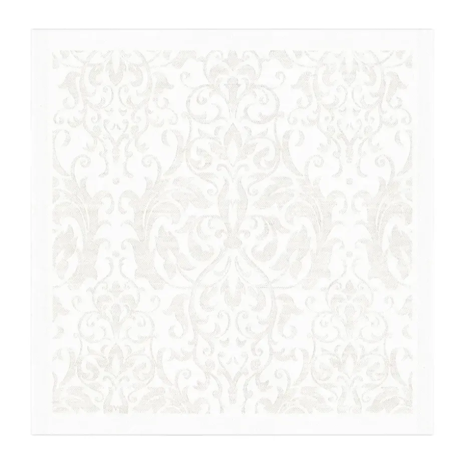 Medaljong servet 35x35 cm, Wit