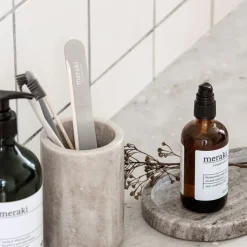 Meraki ovaal dienblad beige, 12,5x19,5 cm