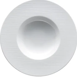 Mesh Rim diep bord 28 cm, Wit