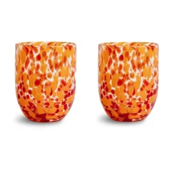 Messy glas 30 cl 2-pack, Rood-oranje
