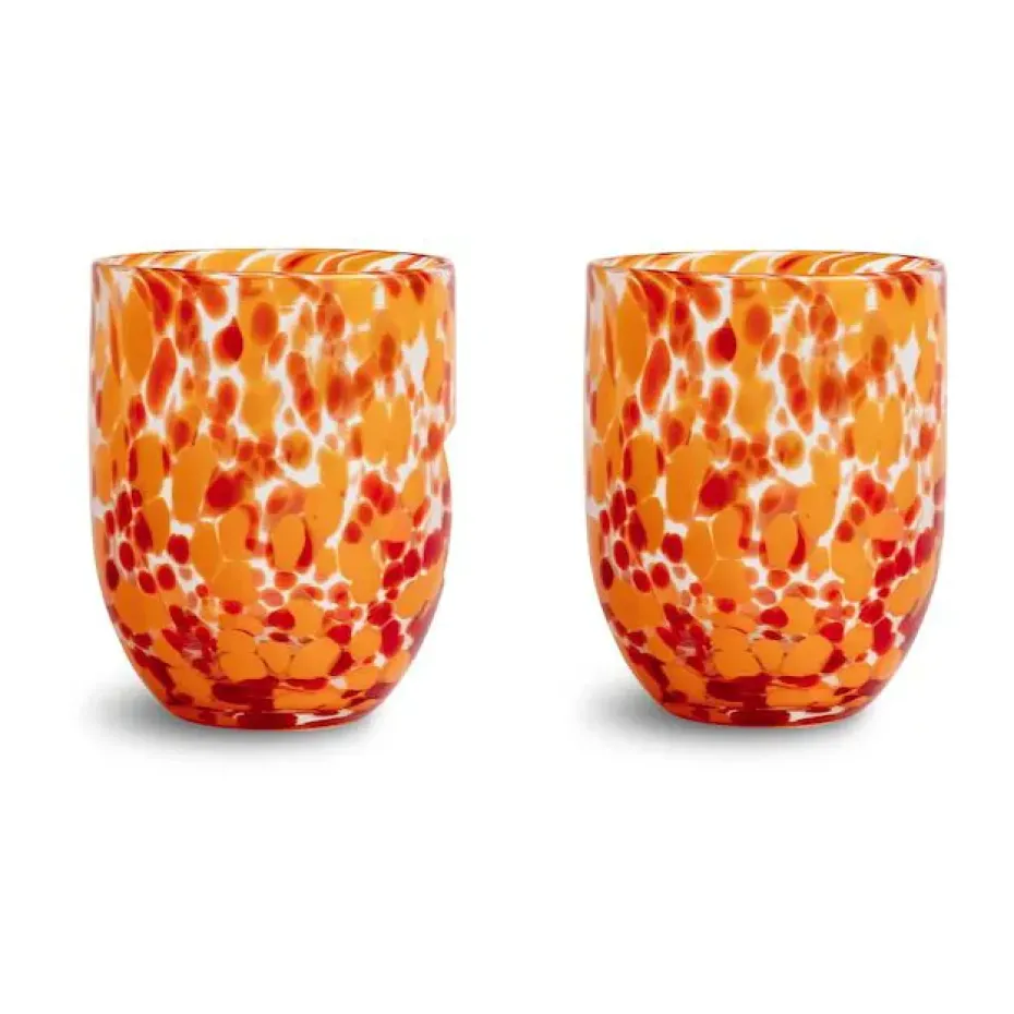 Messy glas 30 cl 2-pack, Rood-oranje