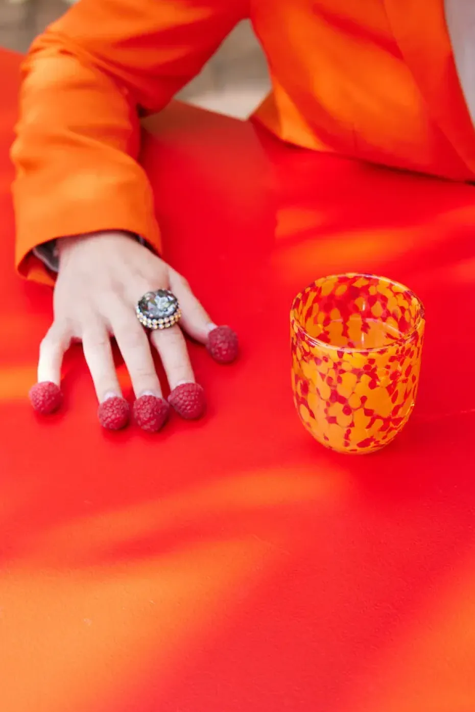 Messy glas 30 cl 2-pack, Rood-oranje