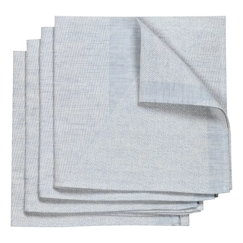 Metric servet 47x47 cm 4-pack, Blauw-wit