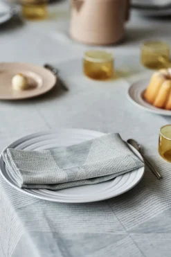 Metric servet 47x47 cm 4-pack, Blauw-wit