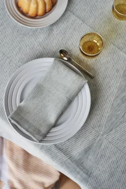 Metric servet 47x47 cm 4-pack, Blauw-wit