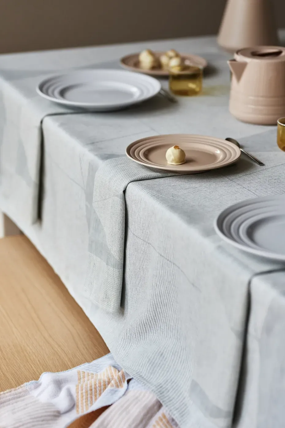 Metric servet 47x47 cm 4-pack, Blauw-wit