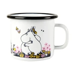 Moemin geëmailleerde mok knuffel 25 cl, Wit